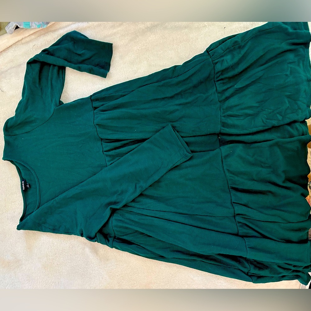 Torrid emerald long sleeve knit dress